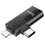 MR4_146712 Перехідник hoco ua17 ip male, type-c male to usb female two-in-one adapter, чорний 