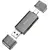 MR4_146715 Картридер hoco hb39 usb, type-c 3.0 high-speed card reader metal, сірий 