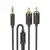 MR4_151411 Адаптер аудіо hoco upa28 3.5 double lotus rca audio cable 1.5m, чорний 