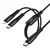 MR4_152108 Кабель hoco x123 victory 2in1 charging cable (c to ip+c) 1m, чорний 