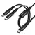 MR4_152109 Кабель hoco x123 victory 2in1 charging cable (c to type-c to type-c) 1m, чорний 
