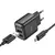 MR4_152123 Мережевий зарядний пристрій hoco c141a smart dual-port charger set 5v, 2.1a +micro, чорний 
