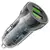MR4_152013 Автомобільний зарядний пристрій hoco z47 transparent discovery edition 2usb, 20w, qc3.0 + micro cable, чорний HOCO