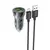 MR4_152013 Автомобільний зарядний пристрій hoco z47 transparent discovery edition 2usb, 20w, qc3.0 + micro cable, чорний HOCO