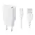 MR4_152951 Мережевий зарядний пристрій xo l159 (eu) qc18w 1usb-a quick charger type-c, білий XO