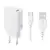 MR4_152951 Мережевий зарядний пристрій xo l159 (eu) qc18w 1usb-a quick charger type-c, білий 