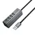 MR4_153038 Хаб hub hoco hb1a 4in1 converter (usb to usb2.0*4) metal, сірий 