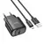 MR4_153091 Мережевий зарядний пристрій hoco c140a smart single port qc3.0 charger set 18w (qc, fcp, afc) +micro, чорний 