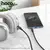 MR4_1495 Кабель aux audio hoco upa27 spirit transparent aux audio cable 1.2m, чорний 