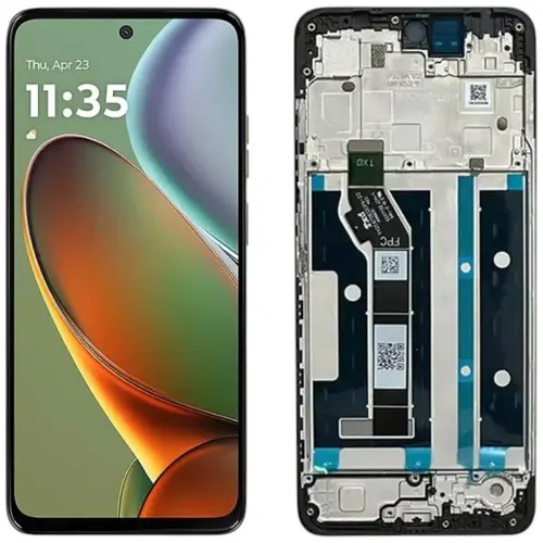 MR3_199982 Дисплей телефона для motorola xt2521-3 moto g15, xt2523-3 moto g05, xt2523-6 moto e15 у зборі з сенсором та рамкою чорний PRC