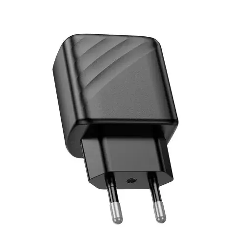 MR4_131813 Мережевий зарядний пристрій hoco cs21a rich single port qc3.0 charger (eu), чорний HOCO