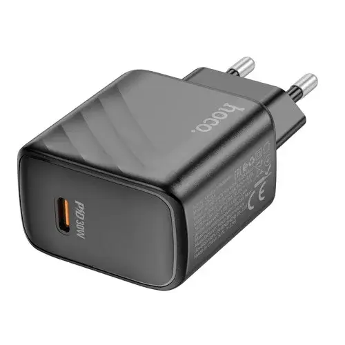 MR4_132446 Мережевий зарядний пристрій hoco cs22a value single port pd30w charger, чорний HOCO