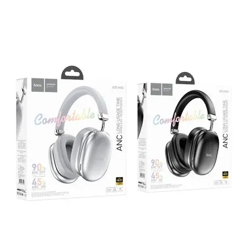 MR4_137266 Навушники накладні hoco w35 max auspicious anc noise reduction bt5.4, 90hours, сірий HOCO