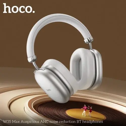 MR4_137266 Навушники накладні hoco w35 max auspicious anc noise reduction bt5.4, 90hours, сірий HOCO