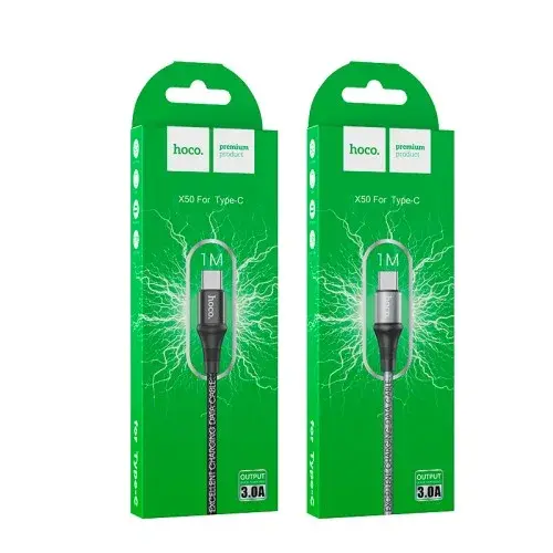 MR4_138107 Кабель hoco x50 excellent charging data для type-c 3a, 1 m, чорний HOCO