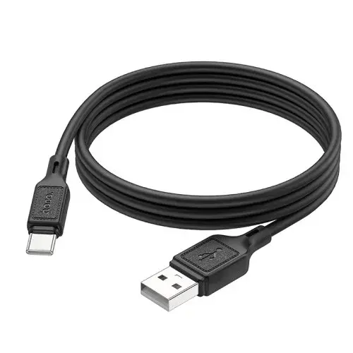 MR4_138113 Кабель hoco x90 cool silicone charging data cable для type-c, 3a, 1 m, чорний HOCO