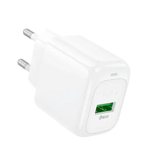MR4_138130 Мережевий зарядний пристрій hoco cs52a surplus single-port qc3.0 charger, білий HOCO