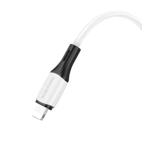 MR4_138236 Кабель borofone bx79 silicone charging для lightning 2.4a, 1 m, білий BOROFONE