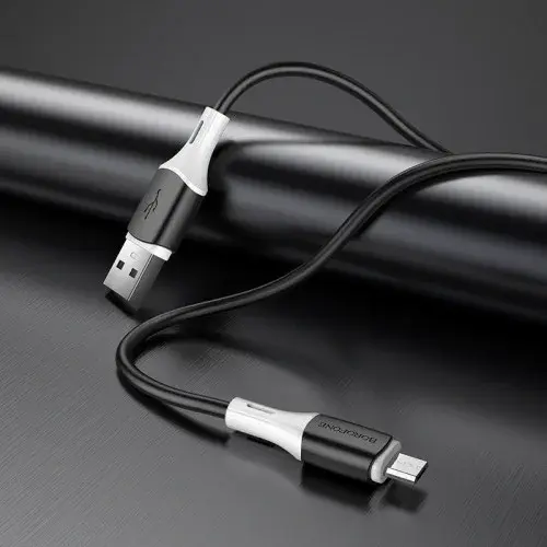 MR4_138237 Кабель borofone bx79 silicone charging для micro 2.4a, 1 m, чорний BOROFONE