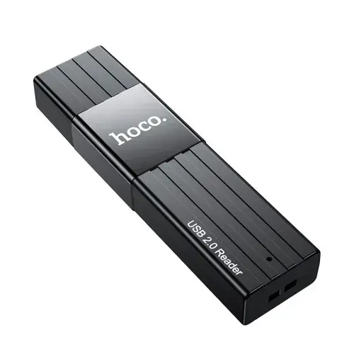 MR4_138630 Картридер hoco hb20 mindful 2in1 usb2.0, чорний HOCO