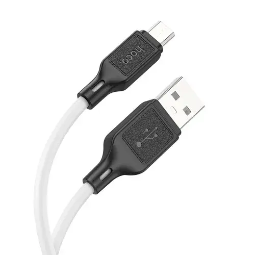 MR4_139102 Кабель hoco x90 cool silicone charging data cable для micro, 2.4a, 1 m, білий HOCO