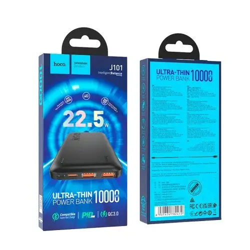 MR4_139498 Зовнішній акумулятор power bank hoco j101 astute 22.5w fully compatible 10000mah, чорний HOCO