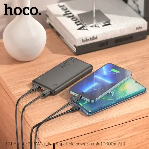 MR4_139498 Зовнішній акумулятор power bank hoco j101 astute 22.5w fully compatible 10000mah, чорний HOCO