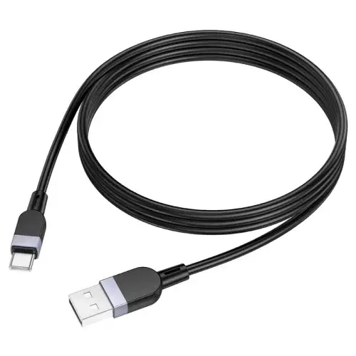 MR4_139640 Кабель hoco x109 energy silicone charging data cable type-c, 3a, 1 m, чорний HOCO