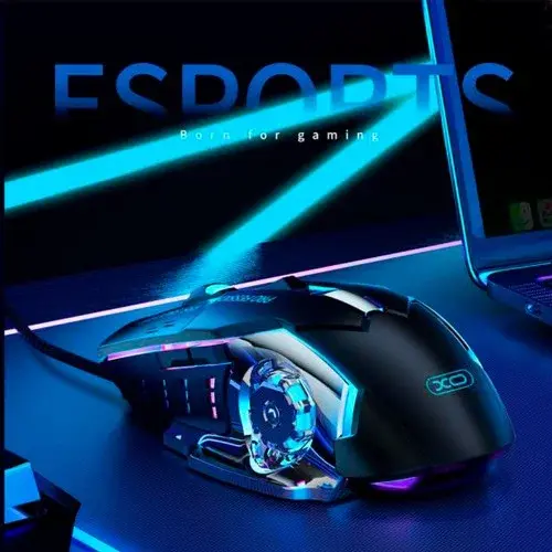 MR4_140391 Комп’ютерна мишка xo m10 gaming mechanical 6-button light emitting wired mouse, чорний XO