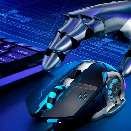 MR4_140391 Комп’ютерна мишка xo m10 gaming mechanical 6-button light emitting wired mouse, чорний XO