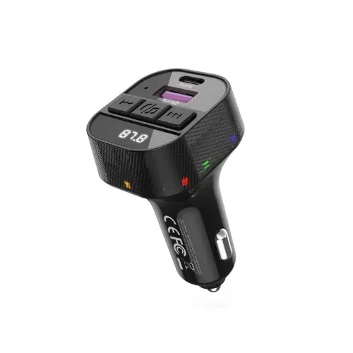 MR4_140403 Fm-трансмітер xo bcc17 smart bluetooth mp3 a+c, dual port pd30w, чорний XO