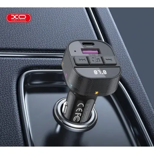 MR4_140403 Fm-трансмітер xo bcc17 smart bluetooth mp3 a+c, dual port pd30w, чорний XO