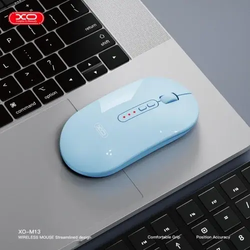 MR4_140464 Комп’ютерна мишка xo m13 tri-mode bluetooth wireless silent mouse блакитна XO