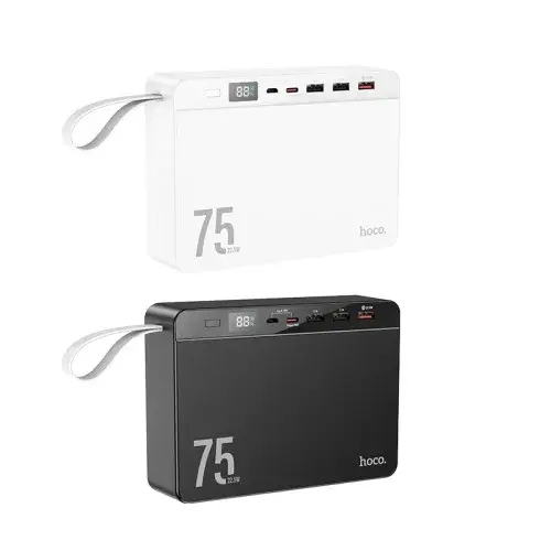MR4_140491 Зовнішній акумулятор power bank hoco j94 overlord 22.5w fully compatible pd20w, qc, lcd 75000mah, чорний HOCO