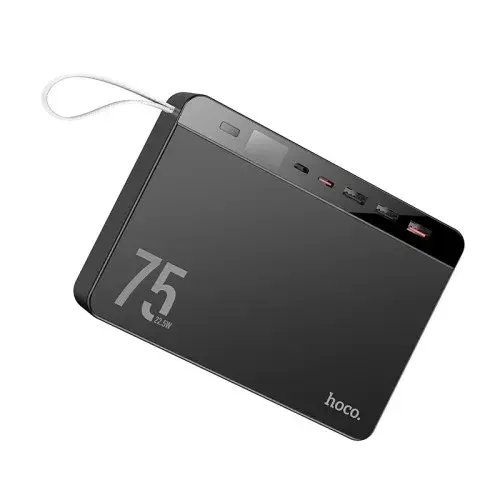 MR4_140491 Зовнішній акумулятор power bank hoco j94 overlord 22.5w fully compatible pd20w, qc, lcd 75000mah, чорний HOCO