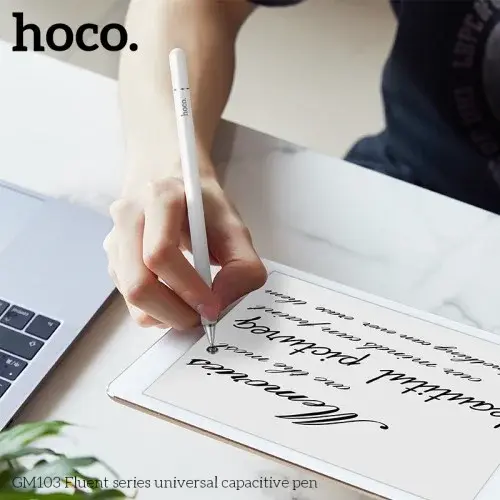 MR4_140673 Стілус hoco gm103 fluent series universal capacitive pen, білий HOCO