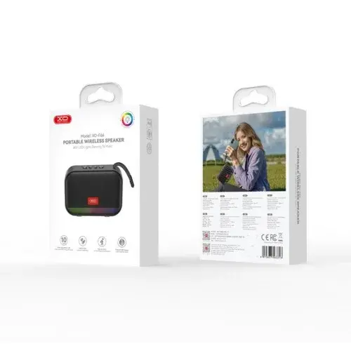 MR4_141118 Акустична система xo f66 illuminated small portable speaker, чорний XO