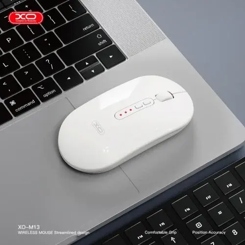 MR4_141119 Комп’ютерна мишка xo m13 tri-mode bluetooth wireless silent mouse, білий XO