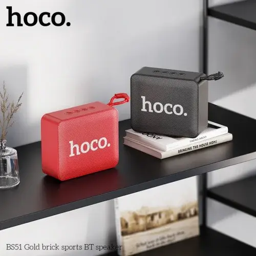 MR4_141552 Акустична система hoco bs51 золотистий brick sports bt speaker, чорний HOCO