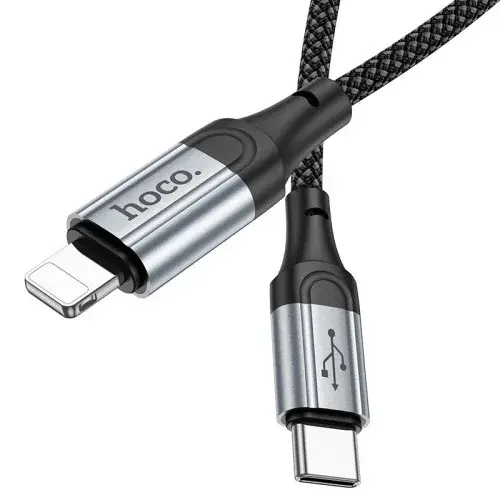 MR4_142090 Кабель pd hoco x102 fresh pd charging data cable lightning 27w, 1 m, чорний HOCO