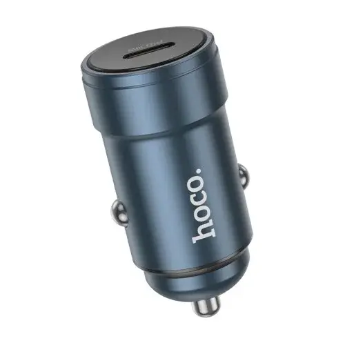 MR4_142606 Автомобільний зарядний пристрій hoco z57 glorious single-port pd30w car charger metal, сірий HOCO