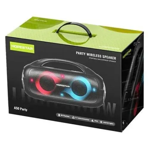 MR4_143114 Колонка акустична bluetooth hopestar a50party led 60w, чорний HOPESTAR