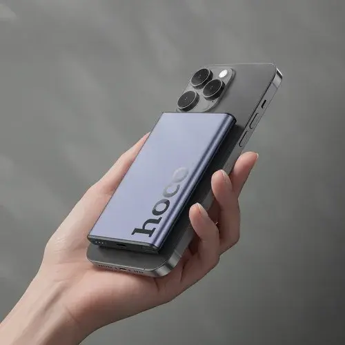 MR4_143167 Зовнішній акумулятор power bank hoco q32 bird pd20w wireless magnetic power bank (5000mah) metal, сірий HOCO