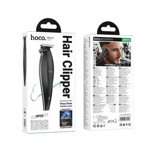 MR4_143225 Електрична машинка для стрижки волосся hoco hp25 electric hair clipper, чорний HOCO
