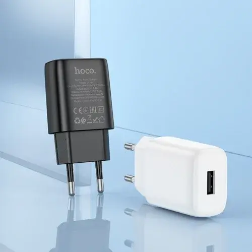 MR4_144018 Мережевий зарядний пристрій hoco c134a solid single-port charger set 2.4a (micro), білий HOCO