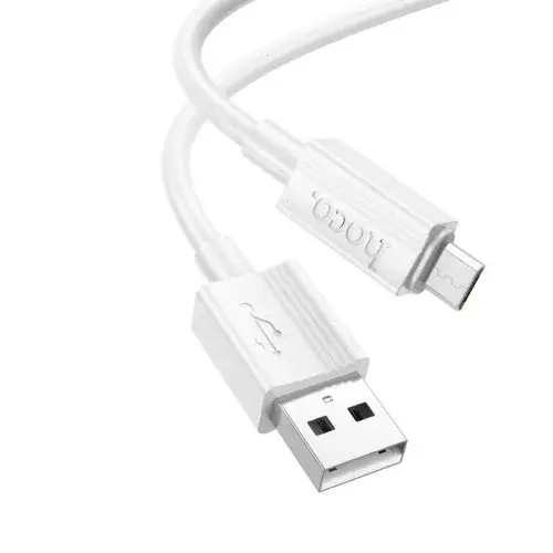 MR4_144025 Кабель hoco x107 favor charging data cable micro 3a, 1 m, білий HOCO