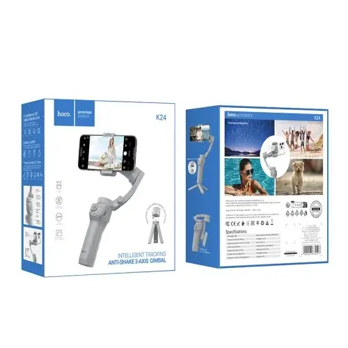 MR4_144368 Стедікам-трипод hoco k24 support 3-axis smart gimbal, сірий HOCO