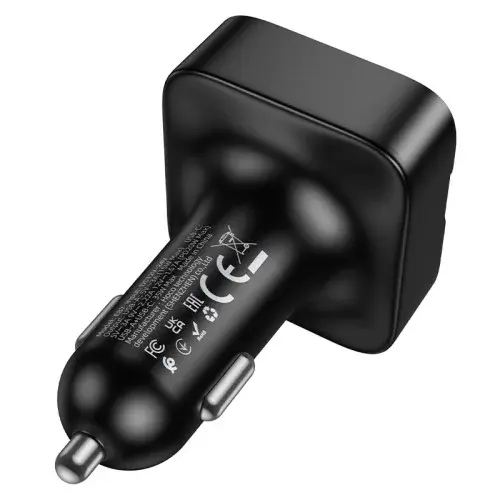 MR4_144436 Fm-трансмітер hoco e87 delta, car charger, 35w, 2xusb-a, 1xtype-c, чорний HOCO