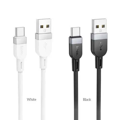 MR4_145054 Кабель hoco x109 energy silicone charging data cable type-c, 3a, 1 m, білий HOCO