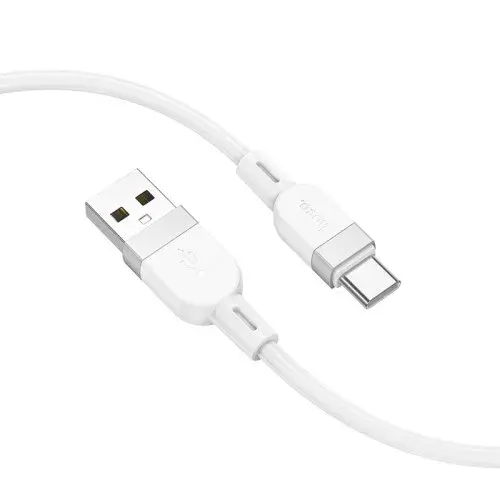 MR4_145054 Кабель hoco x109 energy silicone charging data cable type-c, 3a, 1 m, білий HOCO